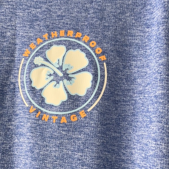 Original Weatherproof Vintage Sun Proof Blue Zip Up Hoodie Size M - Picture 8 of 13